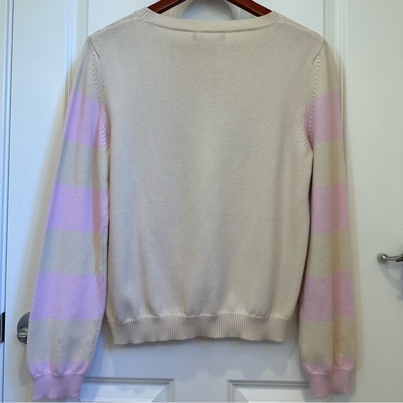 SOLD! NWT Weekend MaxMara Flora Cotton Sweater. Color: Beige/Pink. Spring - Picture 10 of 11